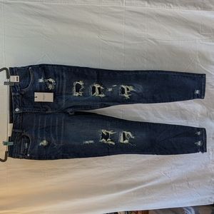 Judy Blue mid-rise skinny fit jeans distressed patches size 15/32 NWT
